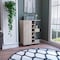 Tuhome Bar Cart, Two External Shelves, Four Casters, Six Built-in Wine Rack, Single Door Cabinet Light Gray MBZ5233 - alternate 3
